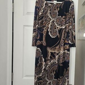 Chicos, Paisley Blue Dress, Size 1